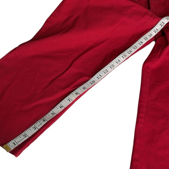 NWT Gloria Vanderbilt Amanda Capri Stretch Red Denim Jeans - Picture 7 of 11